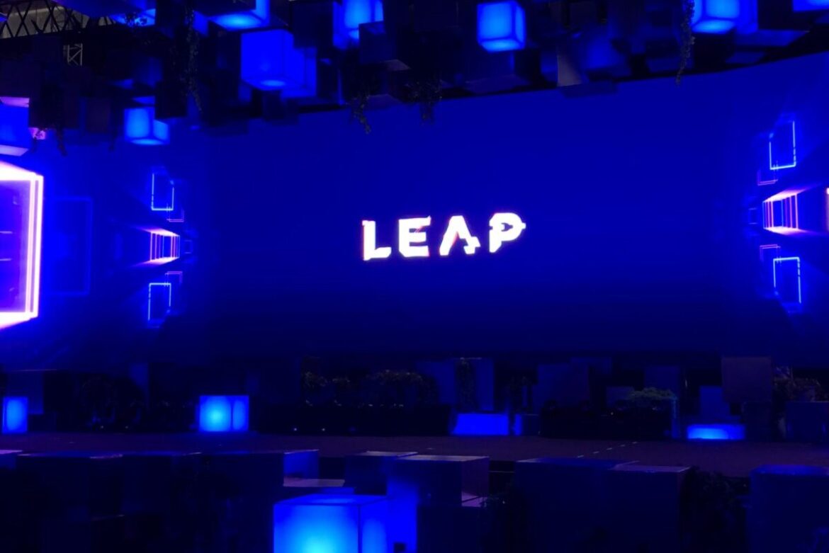 The LEAP technology exhibition halls at Malham, north of Riyadh, during the opening of the 2026 edition